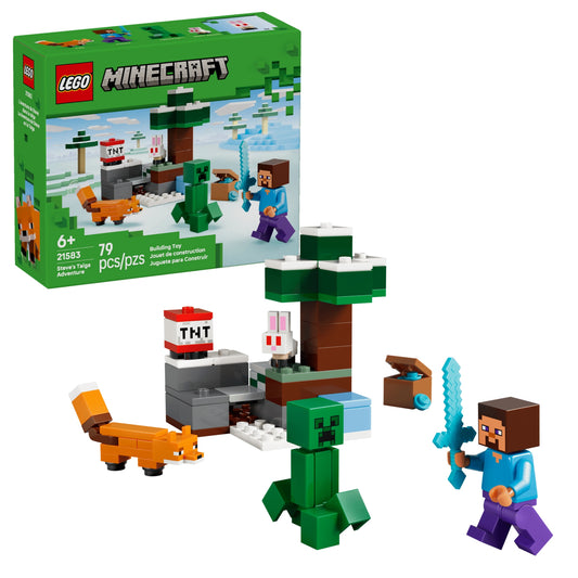 LEGO Minecraft Aventura de Steve en la Taiga 21583 – Cooltura Venezuela